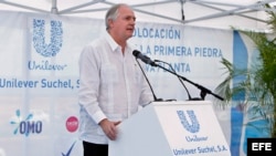 EMPRESA HOLANDESA UNILEVER COLOCA PRIMERA PIEDRA PARA SU FÁBRICA EN CUBA