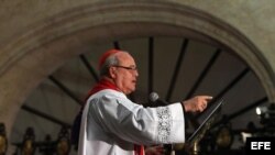 El cardenal Jaime Ortega,Arzobispo de La Habana.