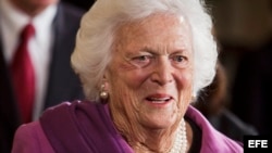 La exprimera dama de EEUU Barbara Bush. (Archivo)