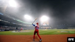 El bateador de Cuba Alfredo Despaigne.