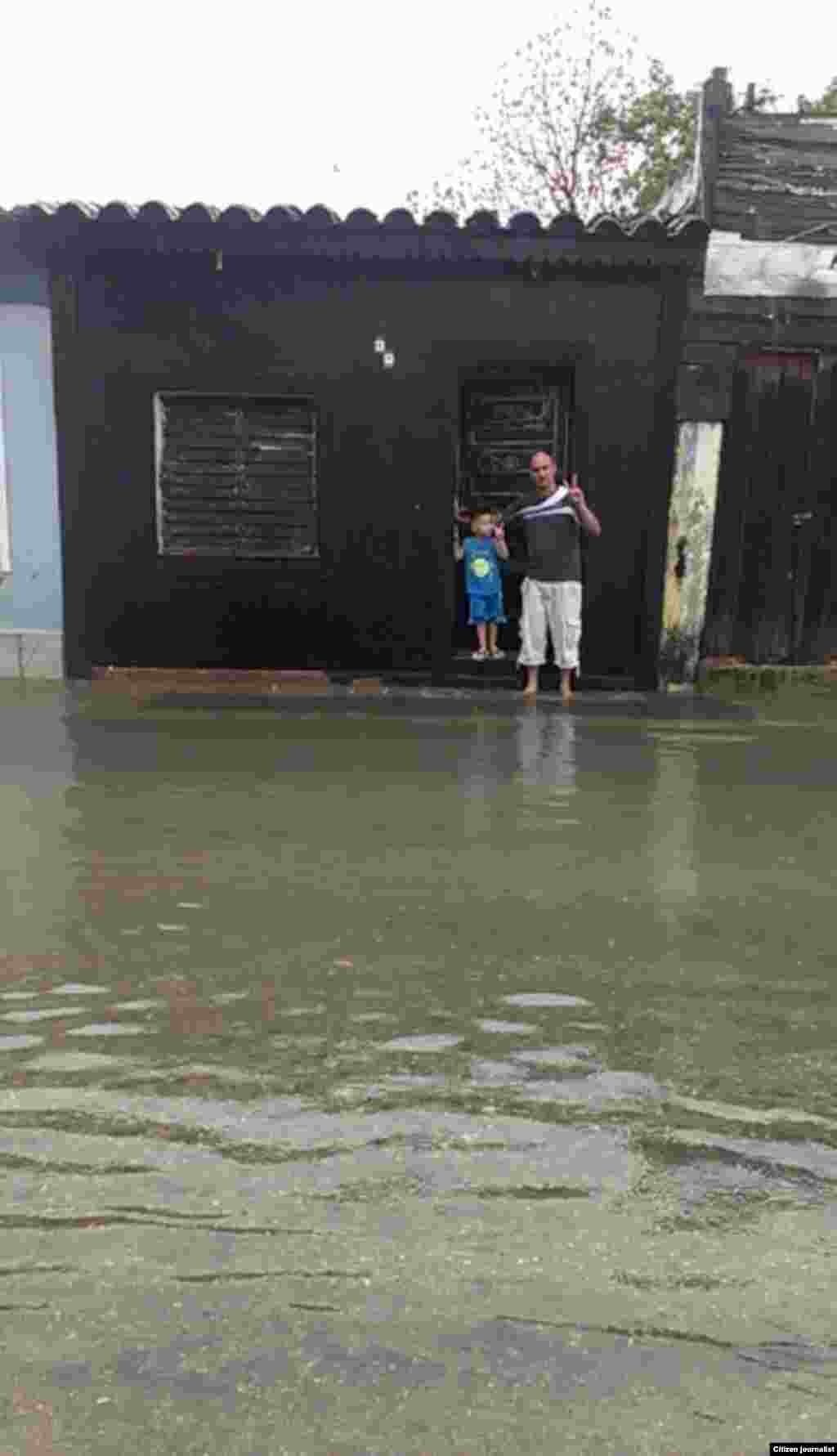 Inundación en Sagua La Grande /foto Didier Martínez